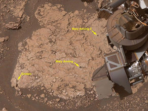 Mars organic molecule discovery site location modified after the image provided by NASA