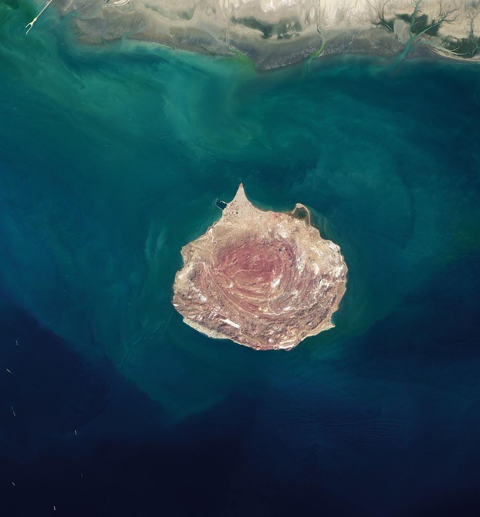 Hormuz Island. Courtesy NASA