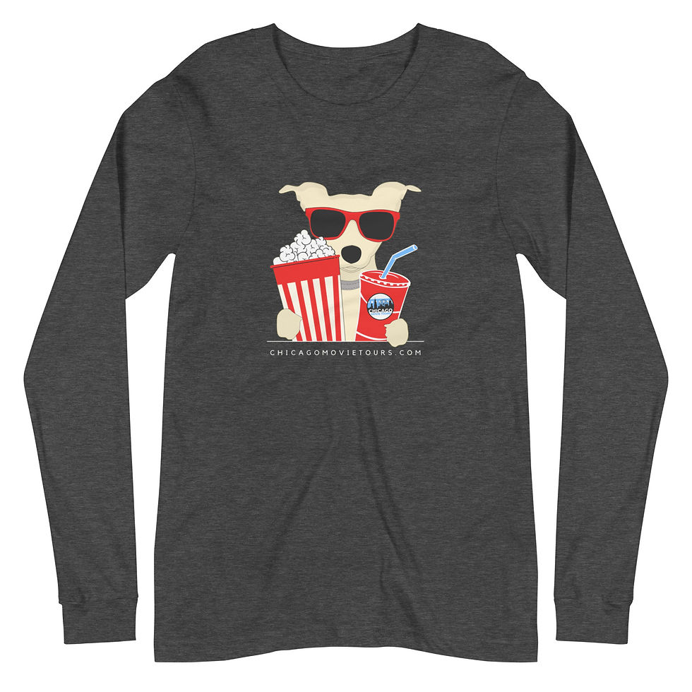 Thumbnail: Unisex Long-Sleeve T-Shirt - Chicago Movie Dog (Dark)