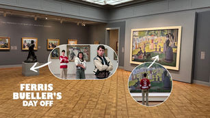 Art Institute of Chicago, Gallery 240, with screenshots from Ferris Bueller's Day Off. 2025.
