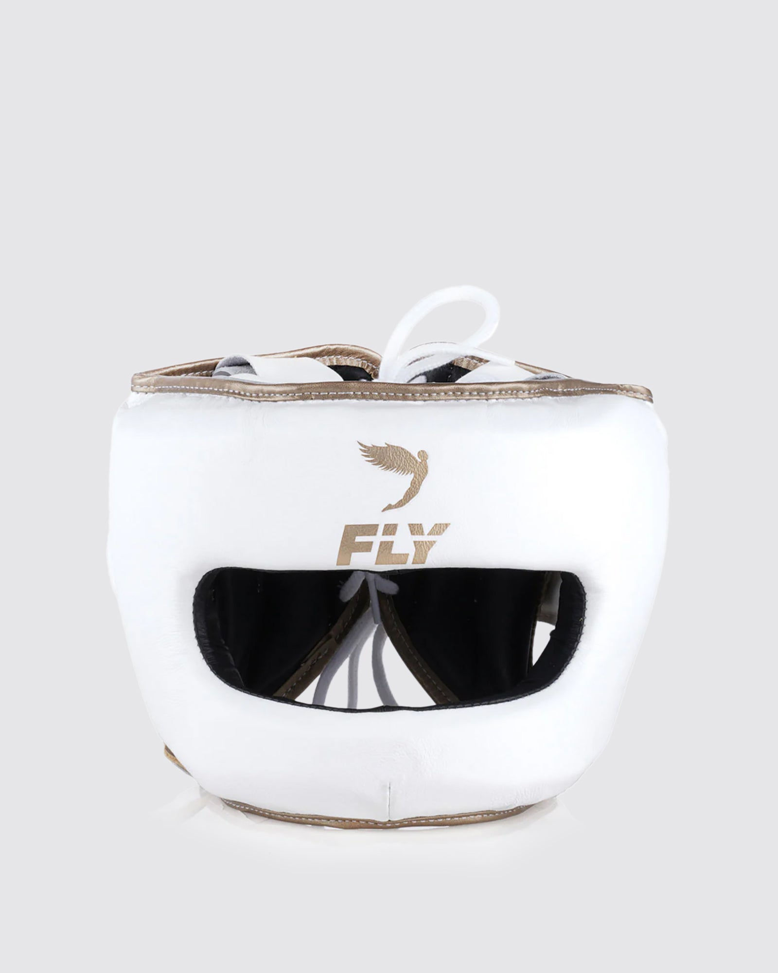 FLY プレミアムヘッドギア「Superbar」 White/Gold