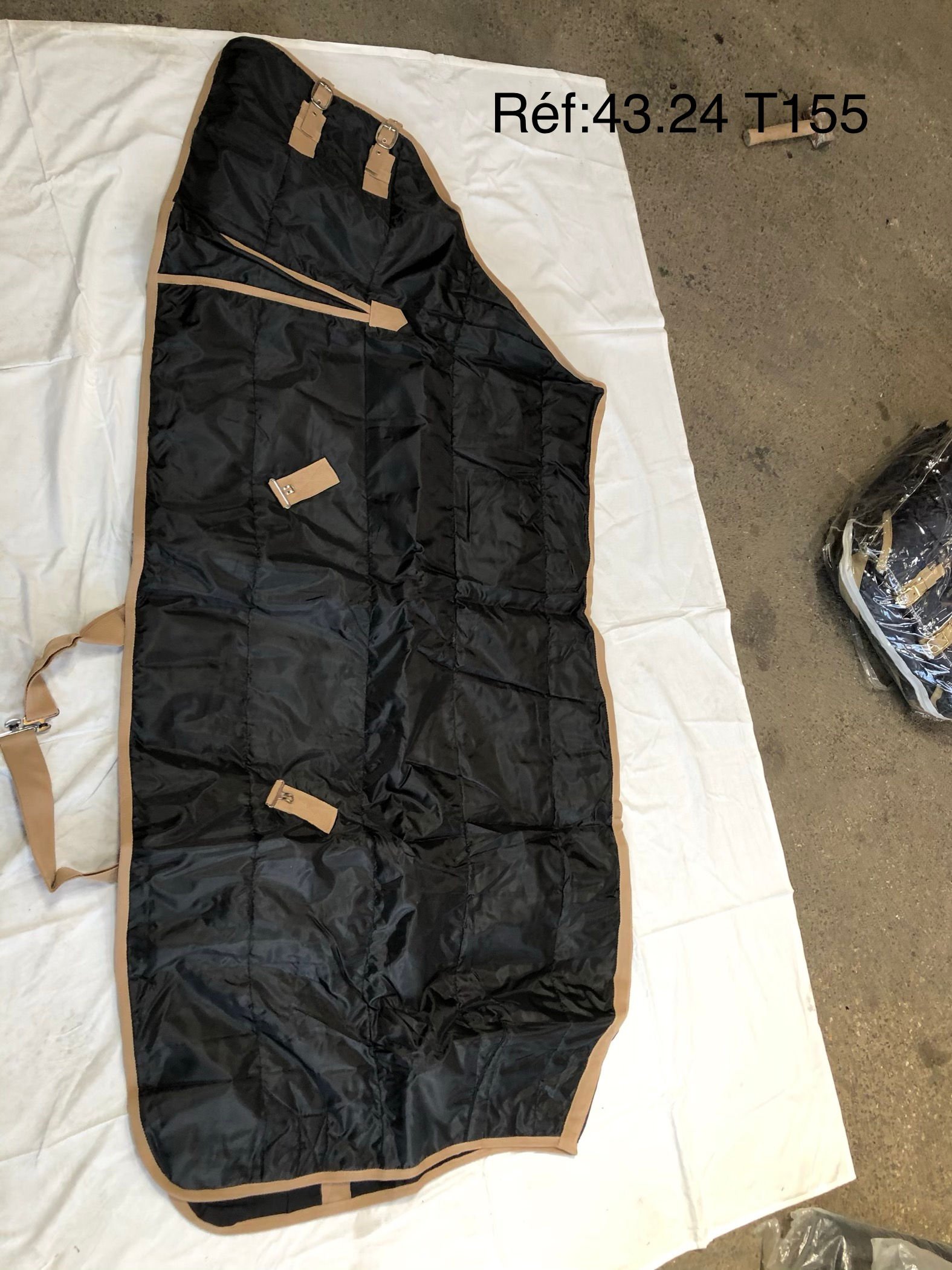 couverture bleu-beige 150gr T.155