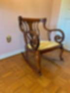 Antique Scroll Arm Rocking Chair