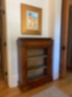 Walnut Veneer Three Shelf Bookcase