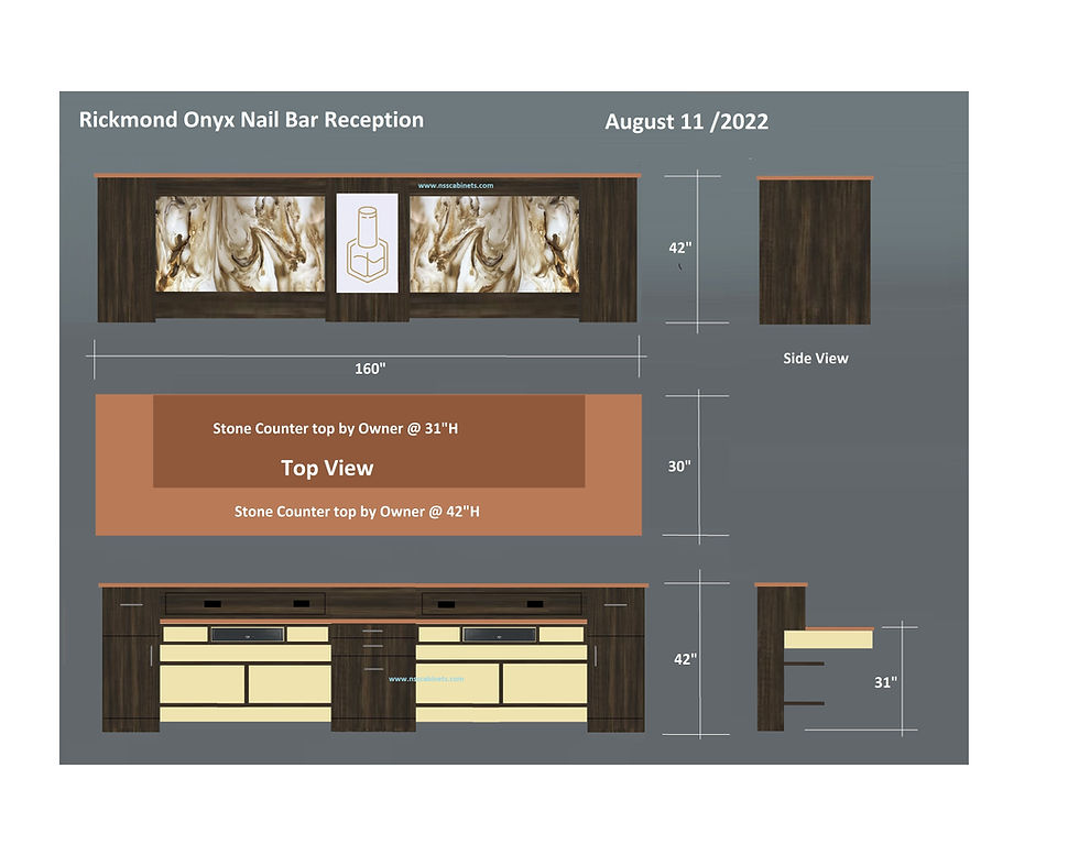 Thumbnail: Richmond Onyx Nail Bar Reception Counter