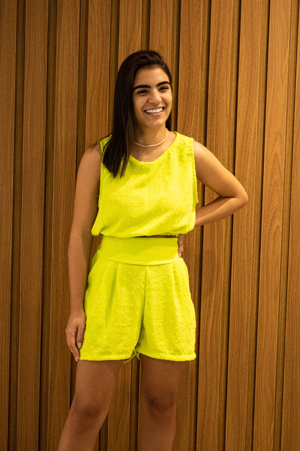 Miniatura: Conjunto rosa/verde limão