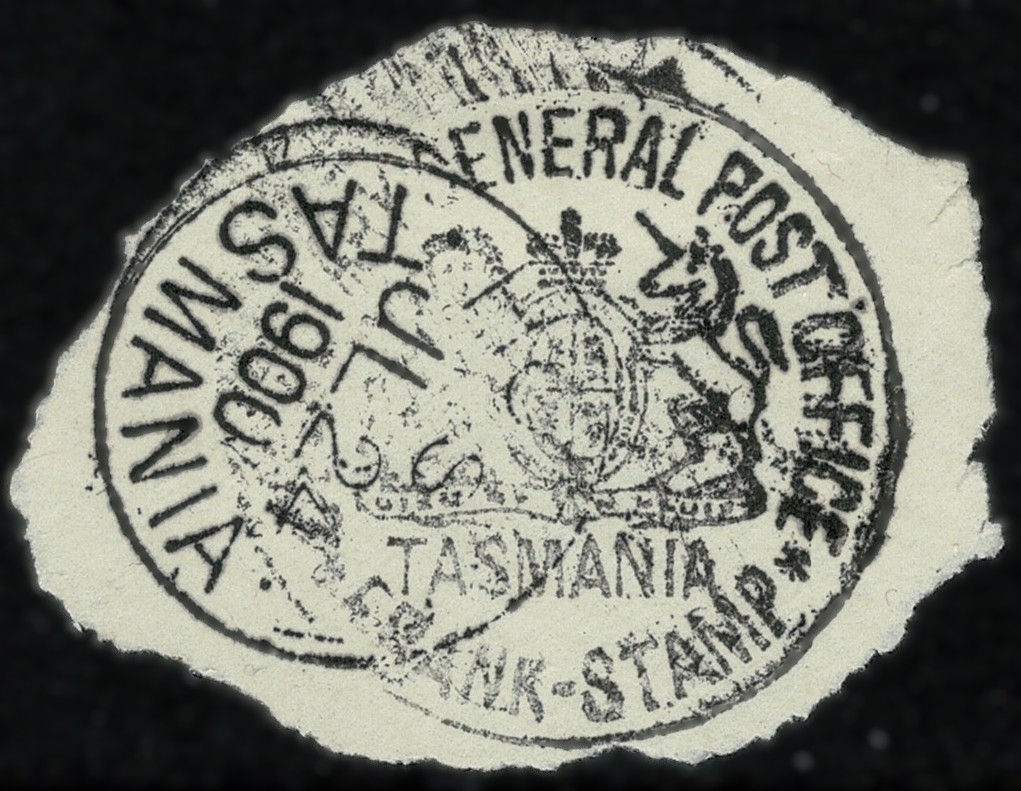 Tasmania 1900's SECRETARY GENERAL POST OFFICE Frank Stamp in Black.