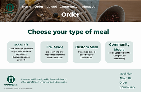 Students can choose their type of meal