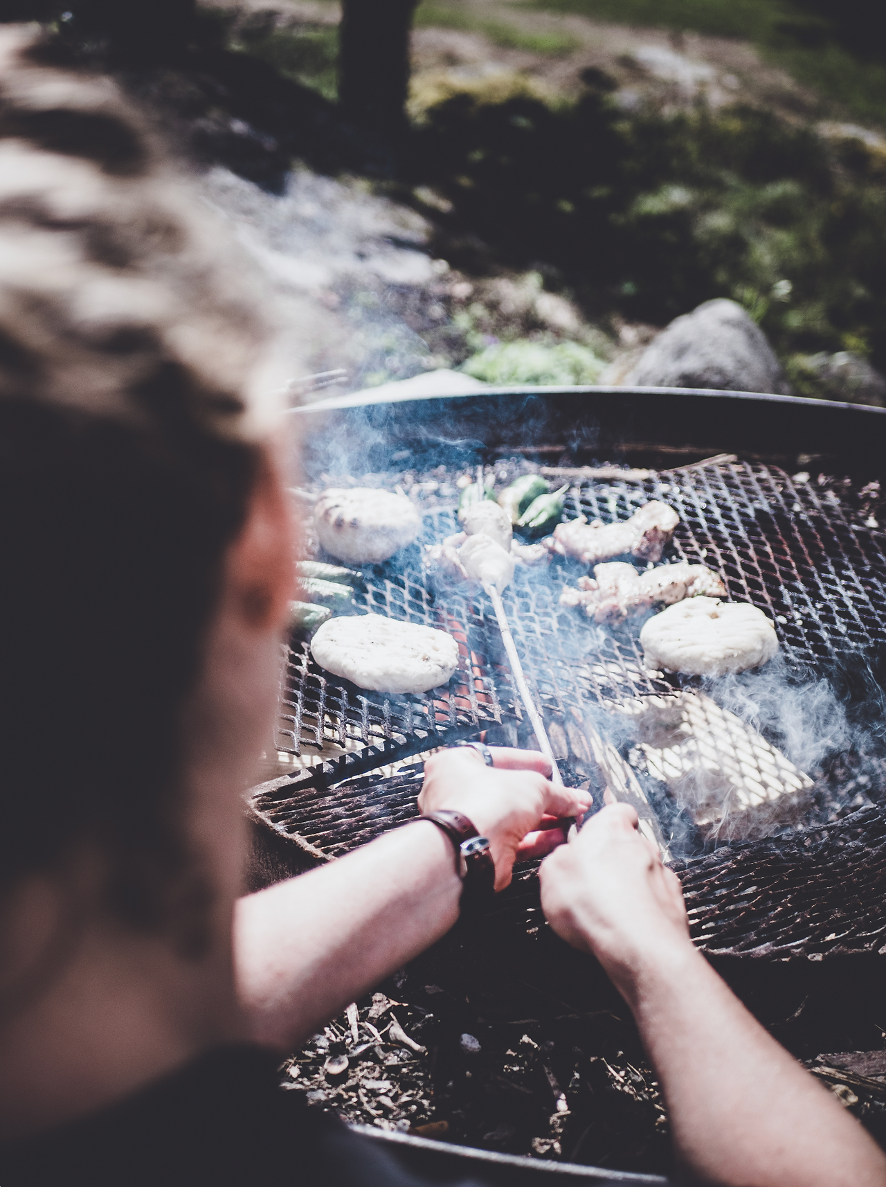 barbecuing in Swedish nature