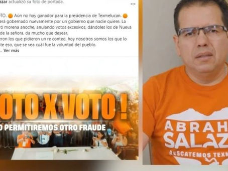 CANDIDATO DE #MC EN #TEXMELUCAN PIDE RECUENTO "VOTO POR VOTO"