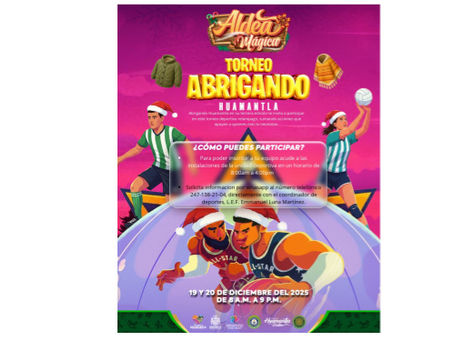 LANZA HUAMANTLA TORNEO DEPORTIVO SOLIDARIO PARA RECOLECTAR ABRIGOS EN INVIERNO