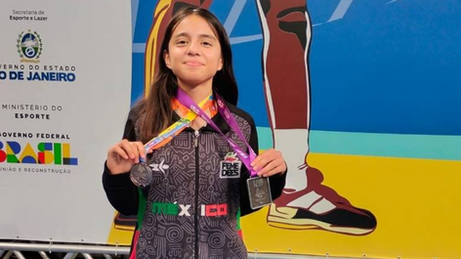 NIÑA DE AMOZOC GANA MEDALLA DE PLATA EN WORLD SCHOOL SPORT GAMES EN BRASIL