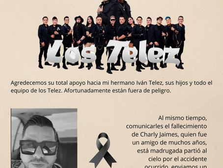 EN ACCIDENTE LUEGO DE ACTUAR EN LA FERIA DE CIUDAD SERDÁN, MUERE MANAGER DE LOS TELEZ; CHOFER DE UN