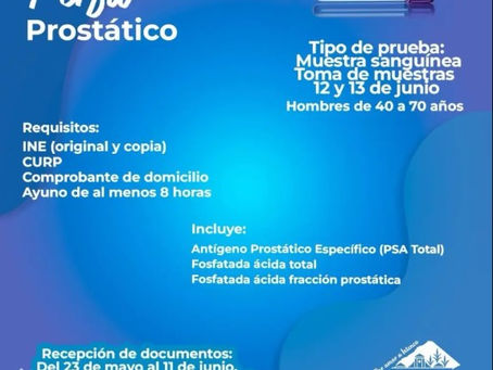 IXTENCO LANZA CAMPAÑA DE SALUD PROSTÁTICA GRATUITA PARA EL DÍA DEL PADRE