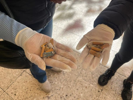 MOVILIZAN A JÓVENES DE XALOZTOC EN JORNADA CONTRA COLILLAS DE CIGARRO