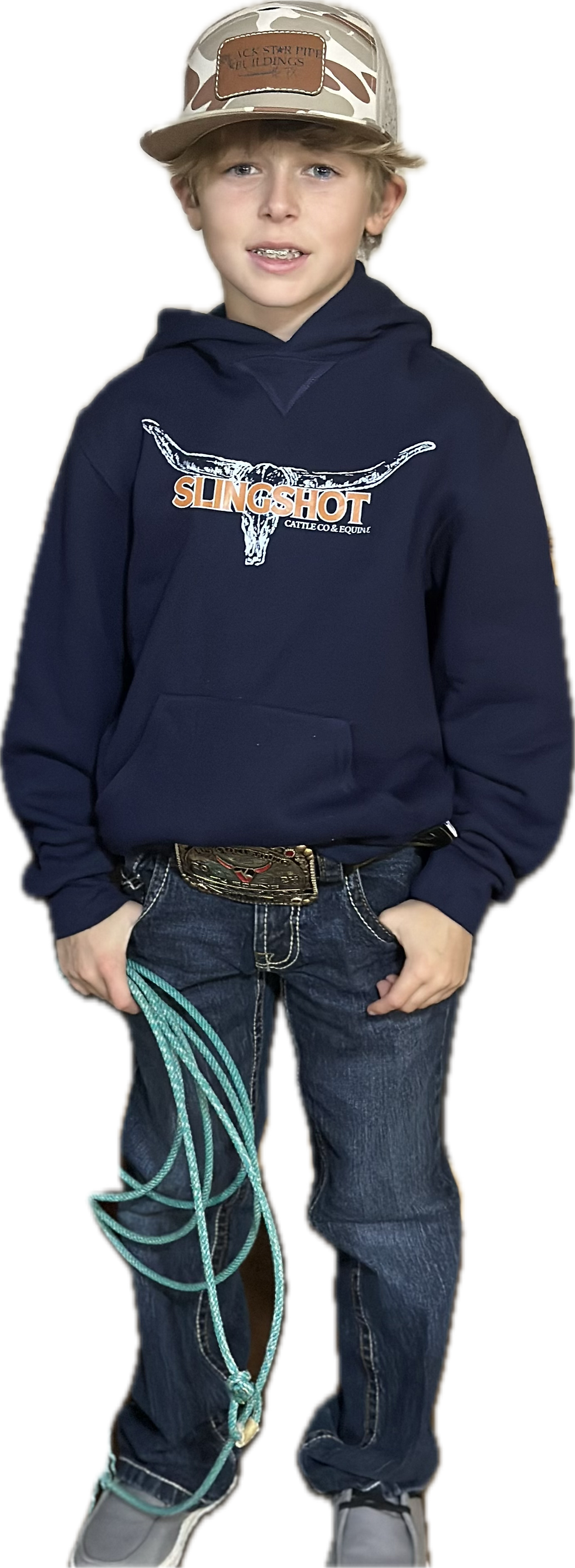 Thumbnail: Youth Navy Hoody