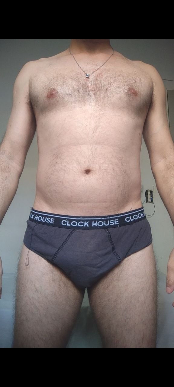 Cueca Slip Cinza G Clock House