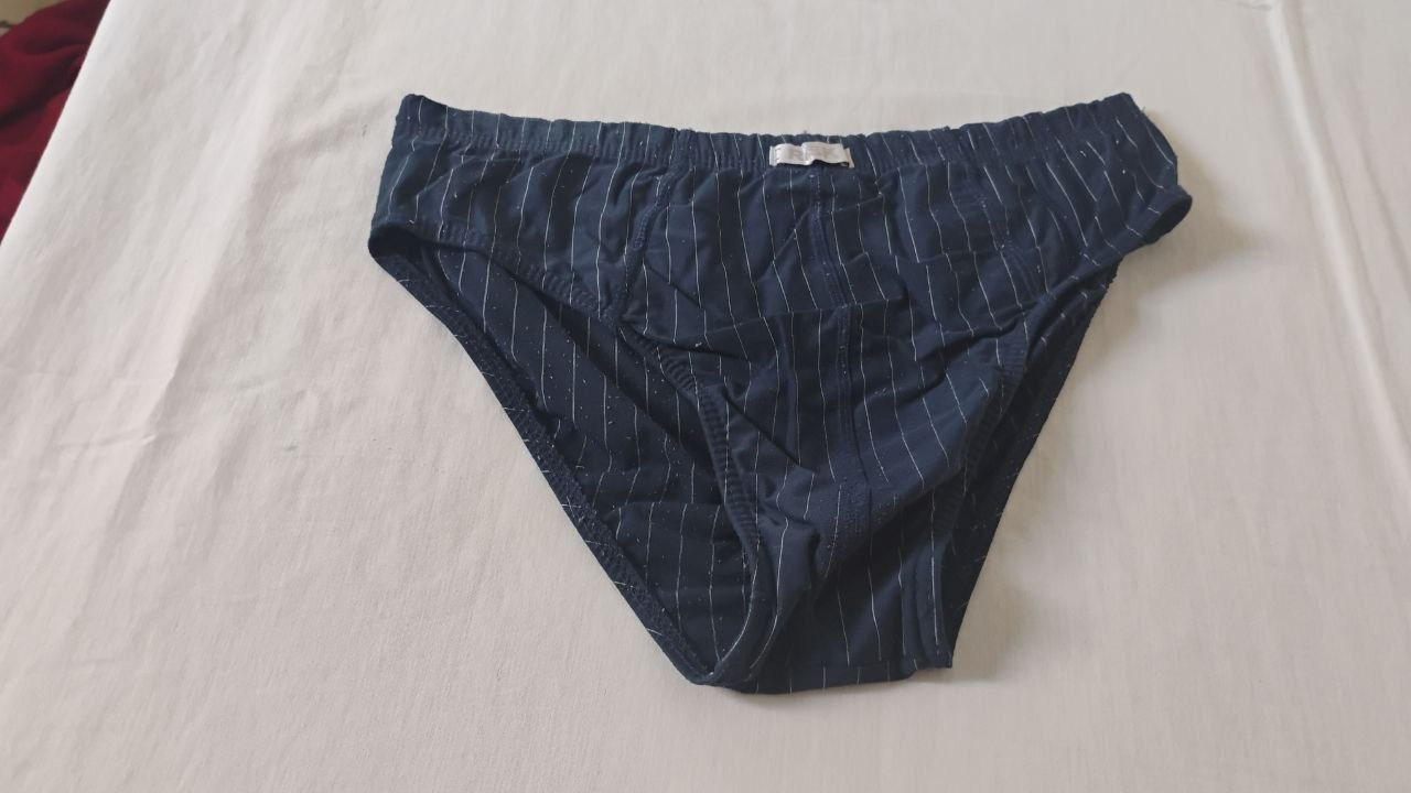 Cueca Slip Azul M Risk