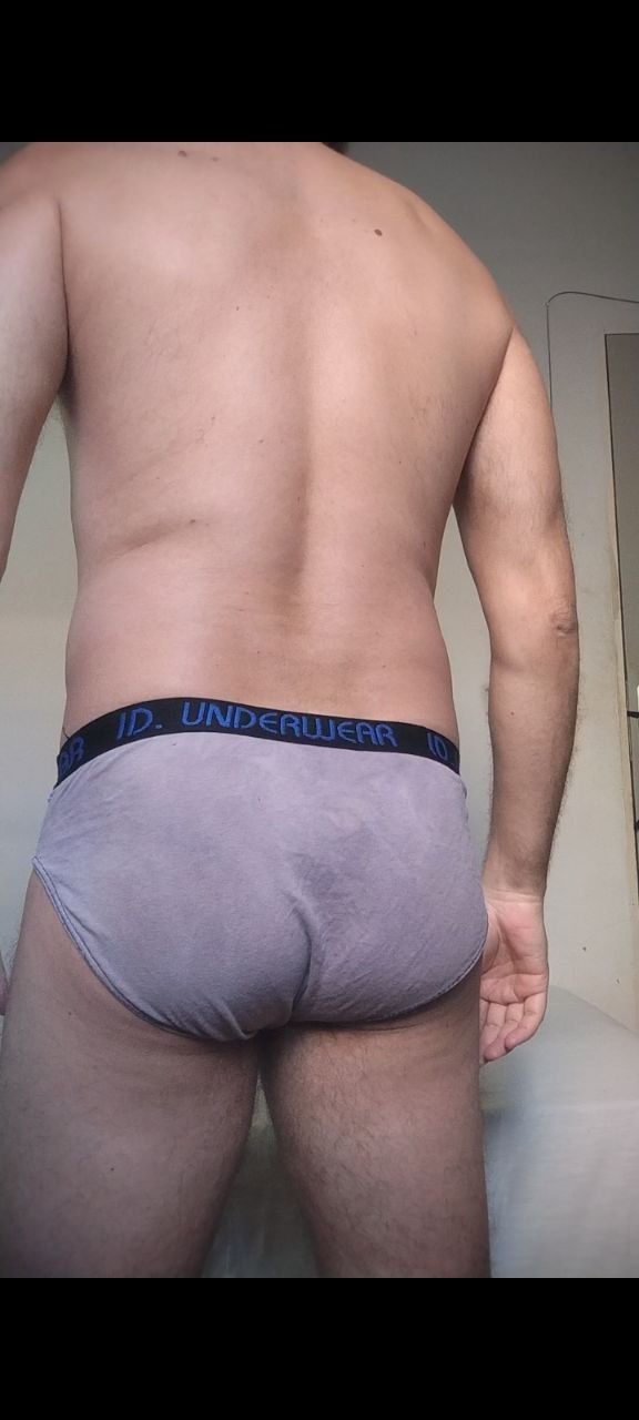 Cueca Slip Cinza M ID