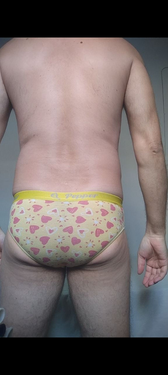 Cueca Slip Amarela Estampada PP/P Pepper