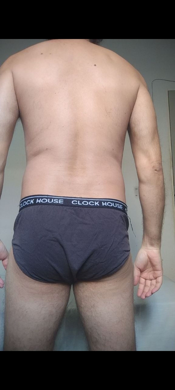 Cueca Slip Cinza G Clock House
