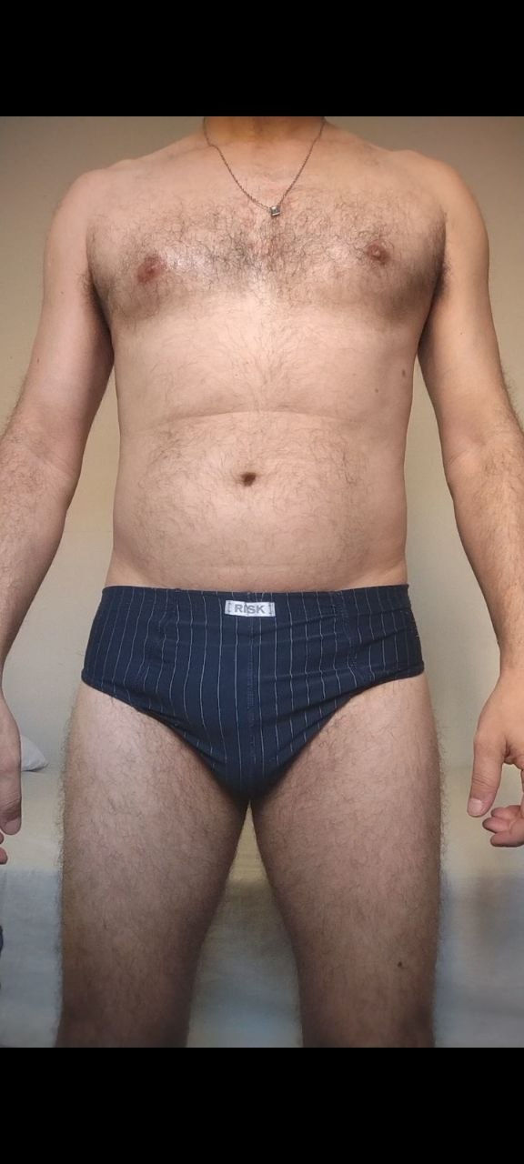 Cueca Slip Azul M Risk
