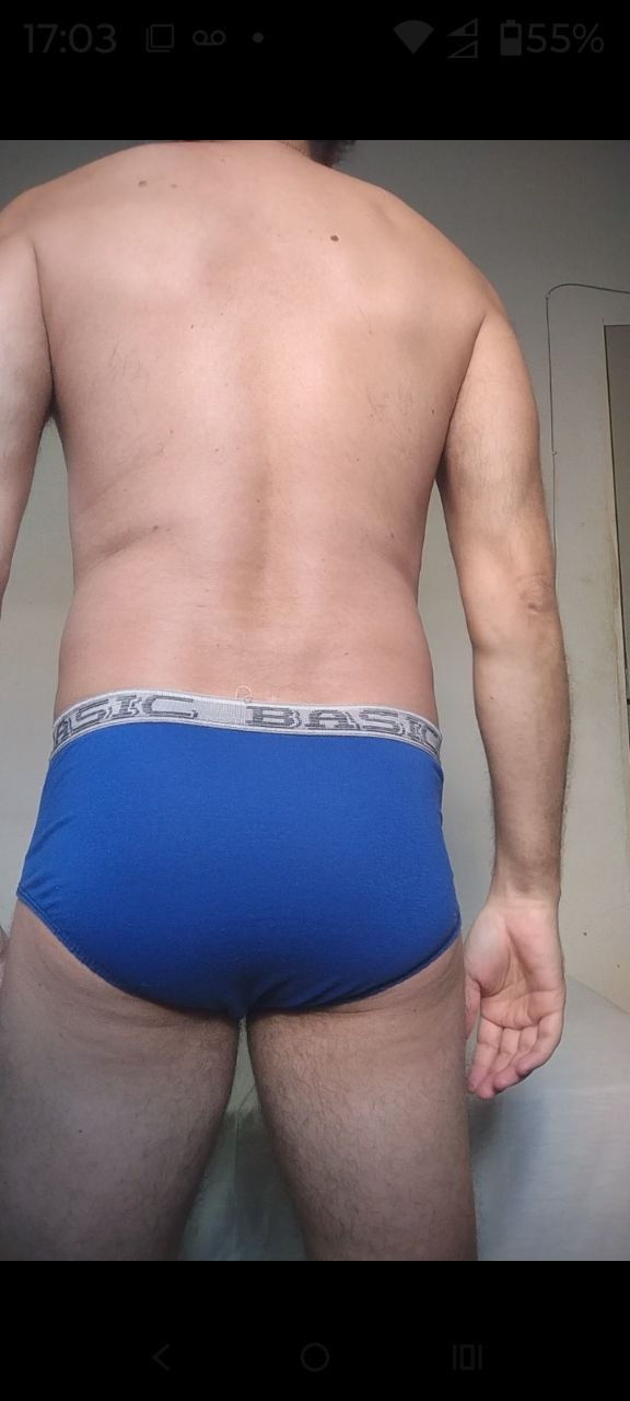 Cueca Slip Azul P Basic