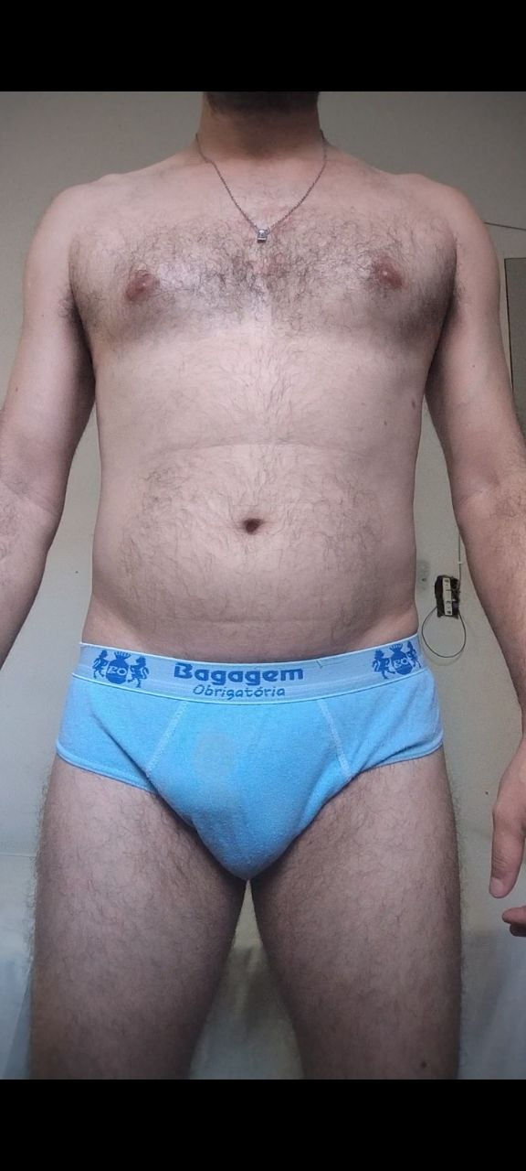 Cueca Slip Azul M/G Bagagem Obrigatória