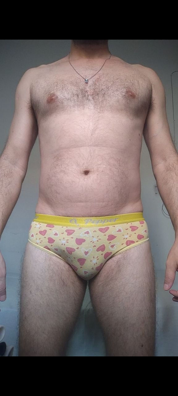 Cueca Slip Amarela Estampada PP/P Pepper
