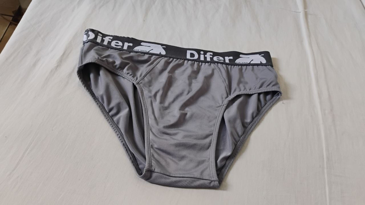 Cueca Slip Cinza M/G Difer