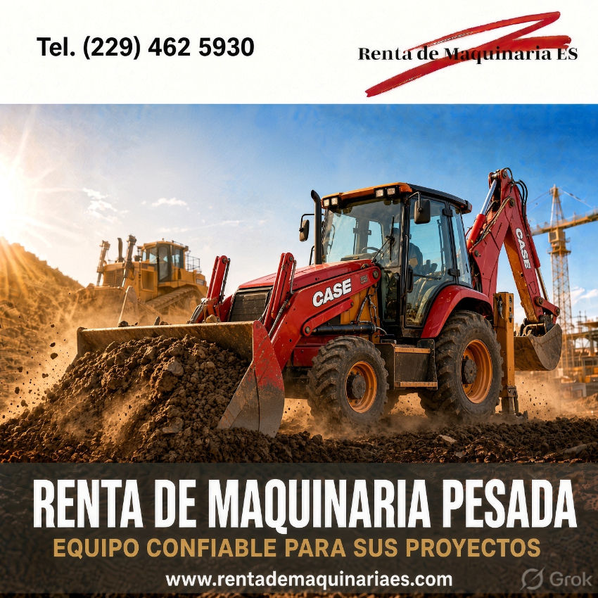 <img src="Renta de Maquinaria ES" alt="Maquinaria ES Renta de excavadoras retroexcavadoras." />