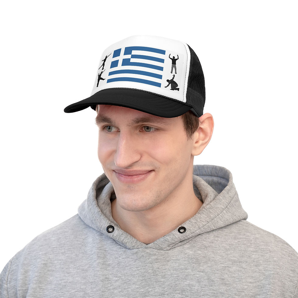 Thumbnail: Greek Flag with Dancers Trucker Cap