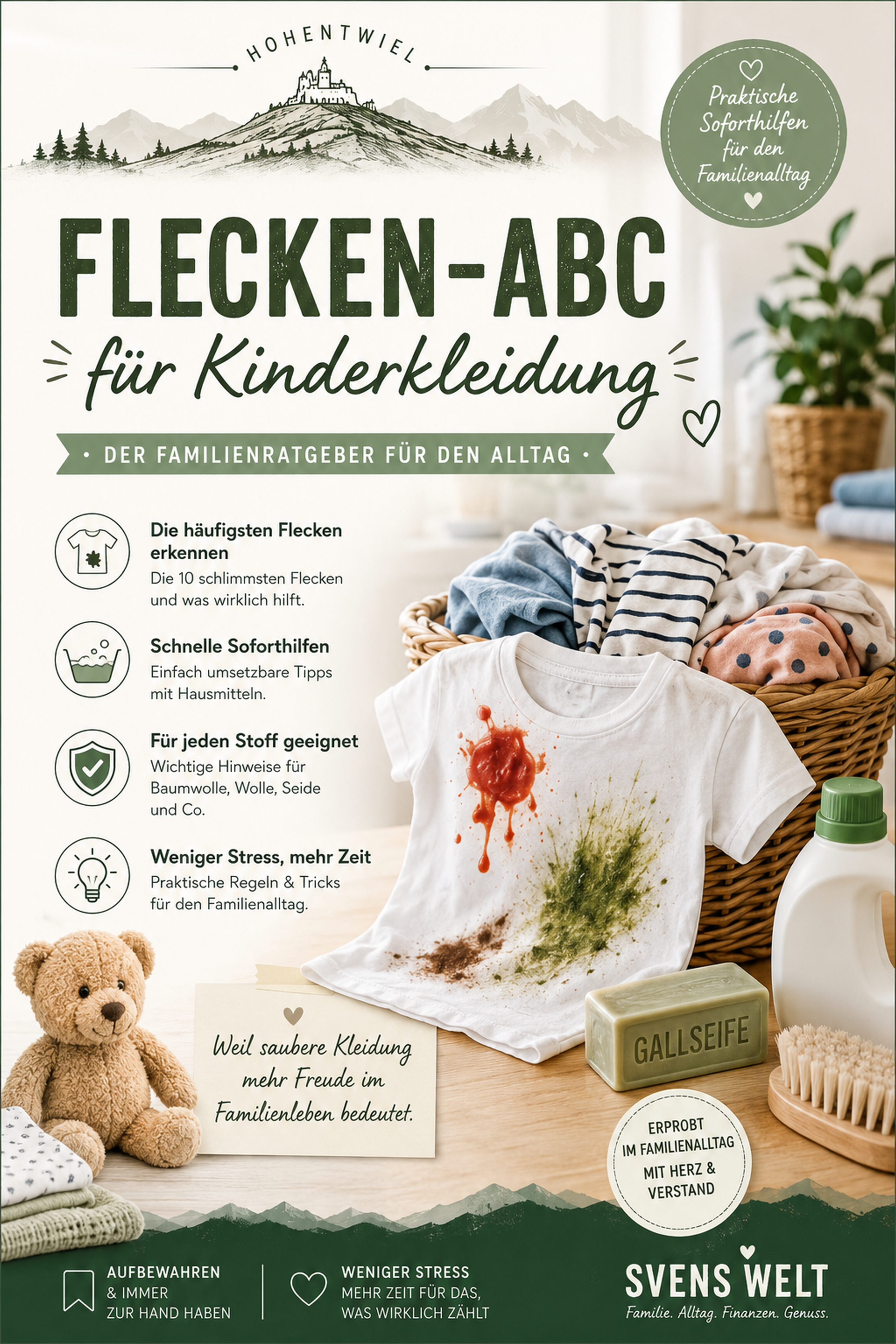Flecken-ABC für Kinderkleidung