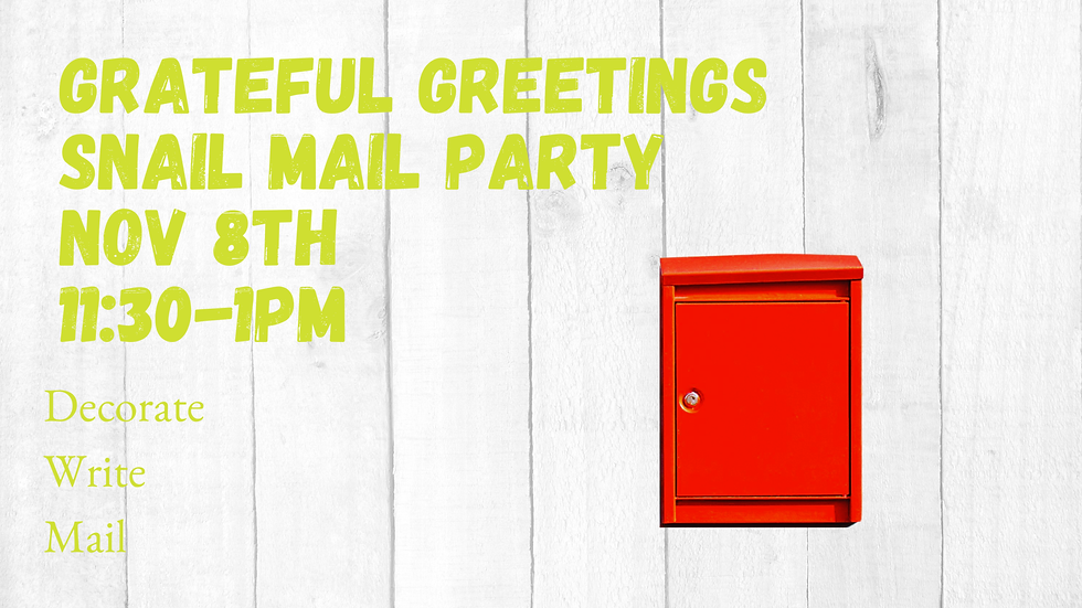 Grateful Greetings: Holiday Snail Mail Party