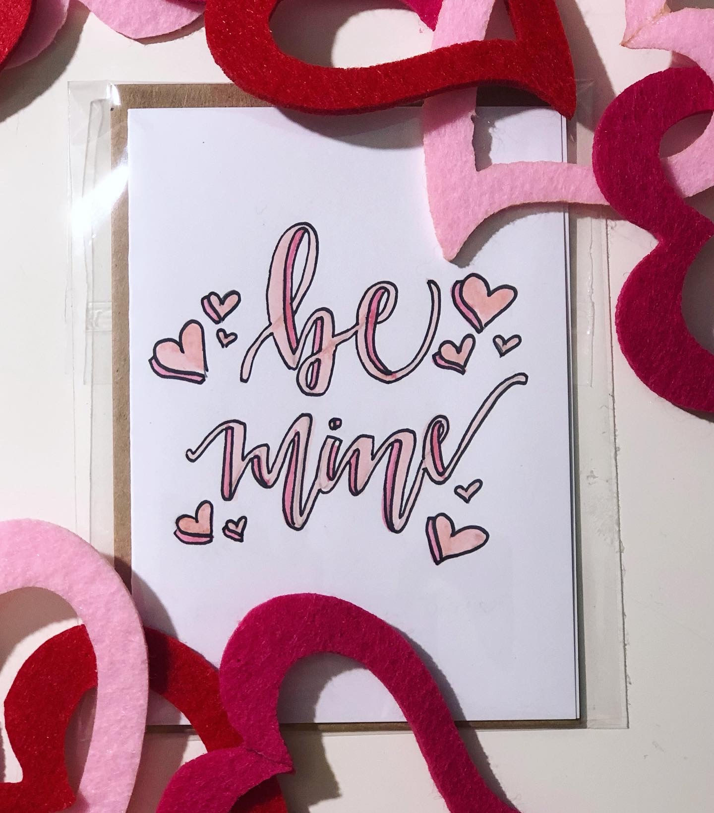 Pink "Be Mine" Card
