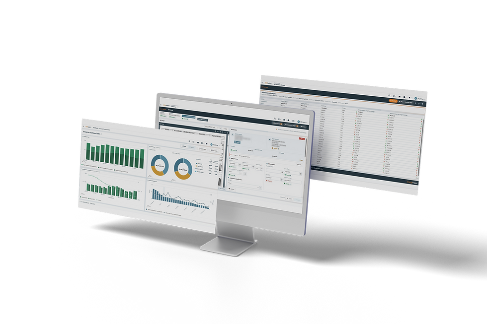 Homepage EEM Suite on Monitors Univerus Energy Intelligence