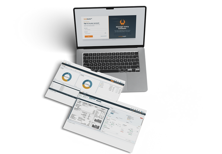 Univerus Energy Intelligence EEM Suite Login Screen and Other