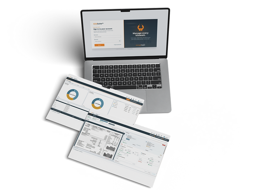 Univerus Energy Intelligence EEM Suite Login Screen and Other