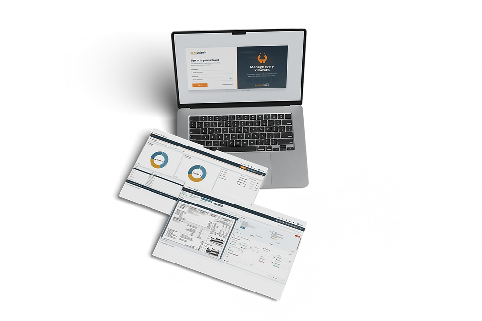 Univerus Energy Intelligence EEM Suite Login Screen and Other