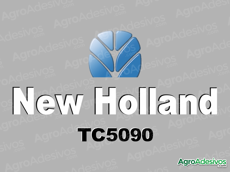Adesivo faixa decalque cano descarga colheitadeira TC5090 TC 5090 New Holland