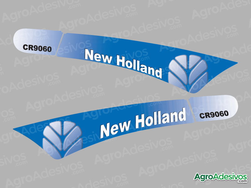 adesivos faixas decalque colheitadeira cr9060 cr 9060 new holland