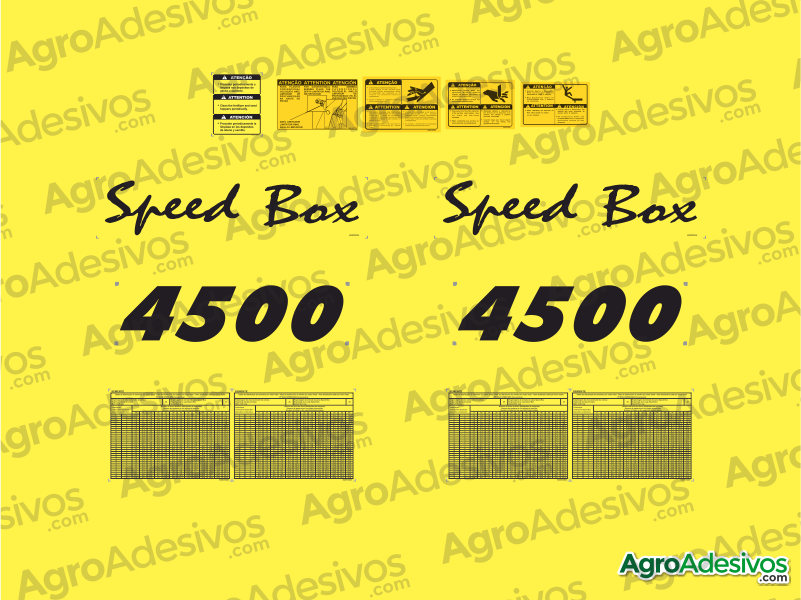 Miniatura: adesivos faixas decalques plantadeira semeadeira baldan solografc 4500 speed box