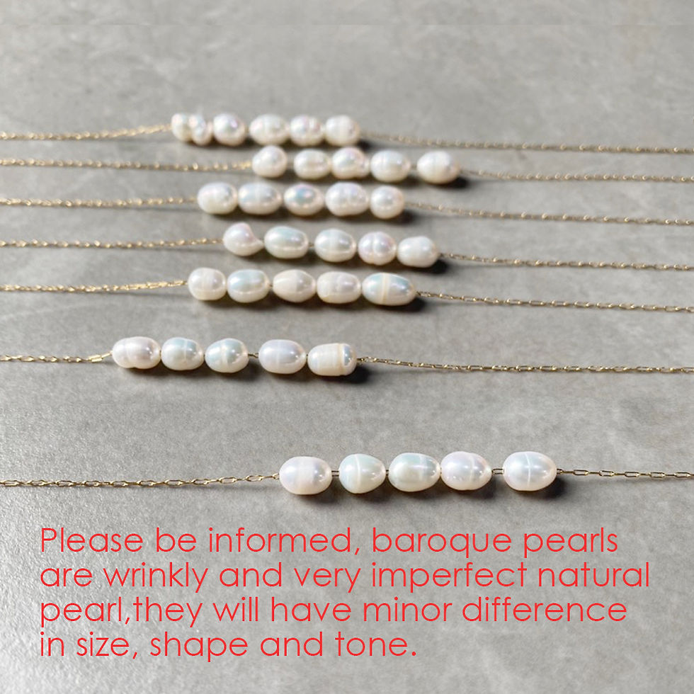 Thumbnail: eManco Hot Simple 5 Create Pearls Choker Necklaces Wedding Bride Jewelry Women's