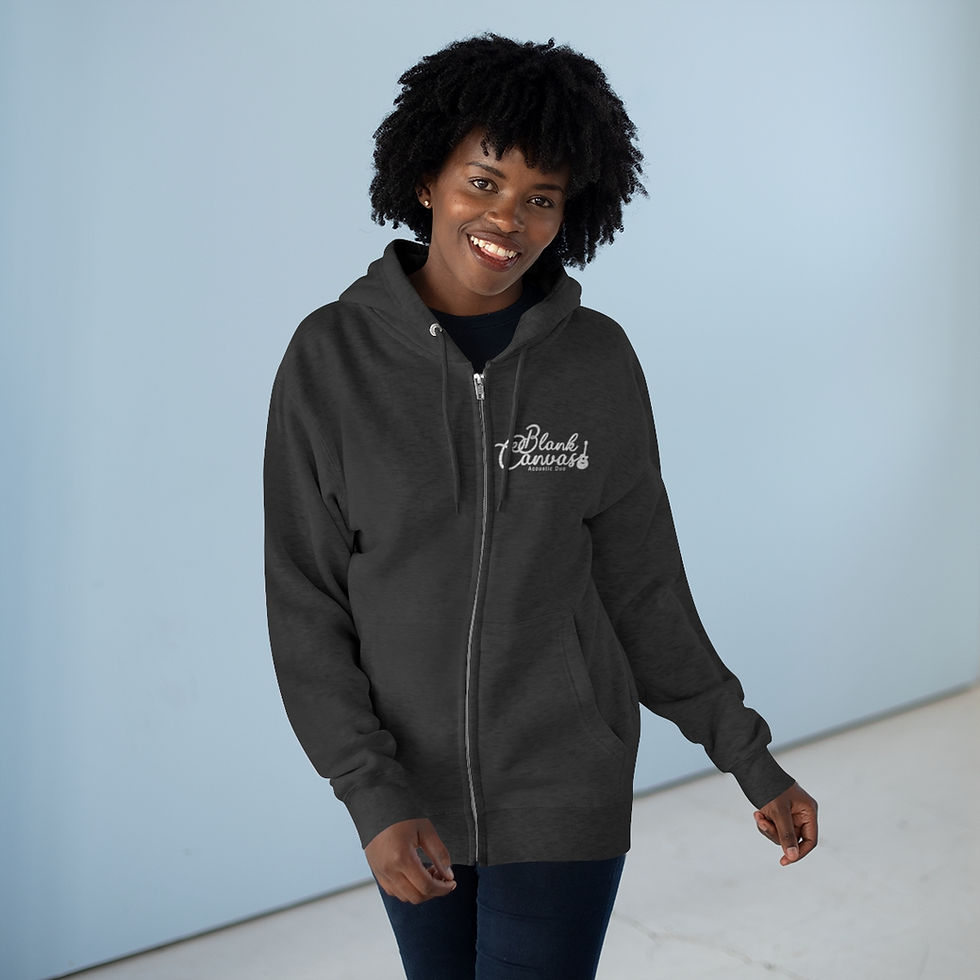 Thumbnail: Blank Canvas Circle Design Unisex Premium Full Zip Hoodie