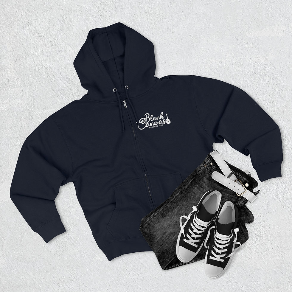 Thumbnail: Blank Canvas Circle Design Unisex Premium Full Zip Hoodie