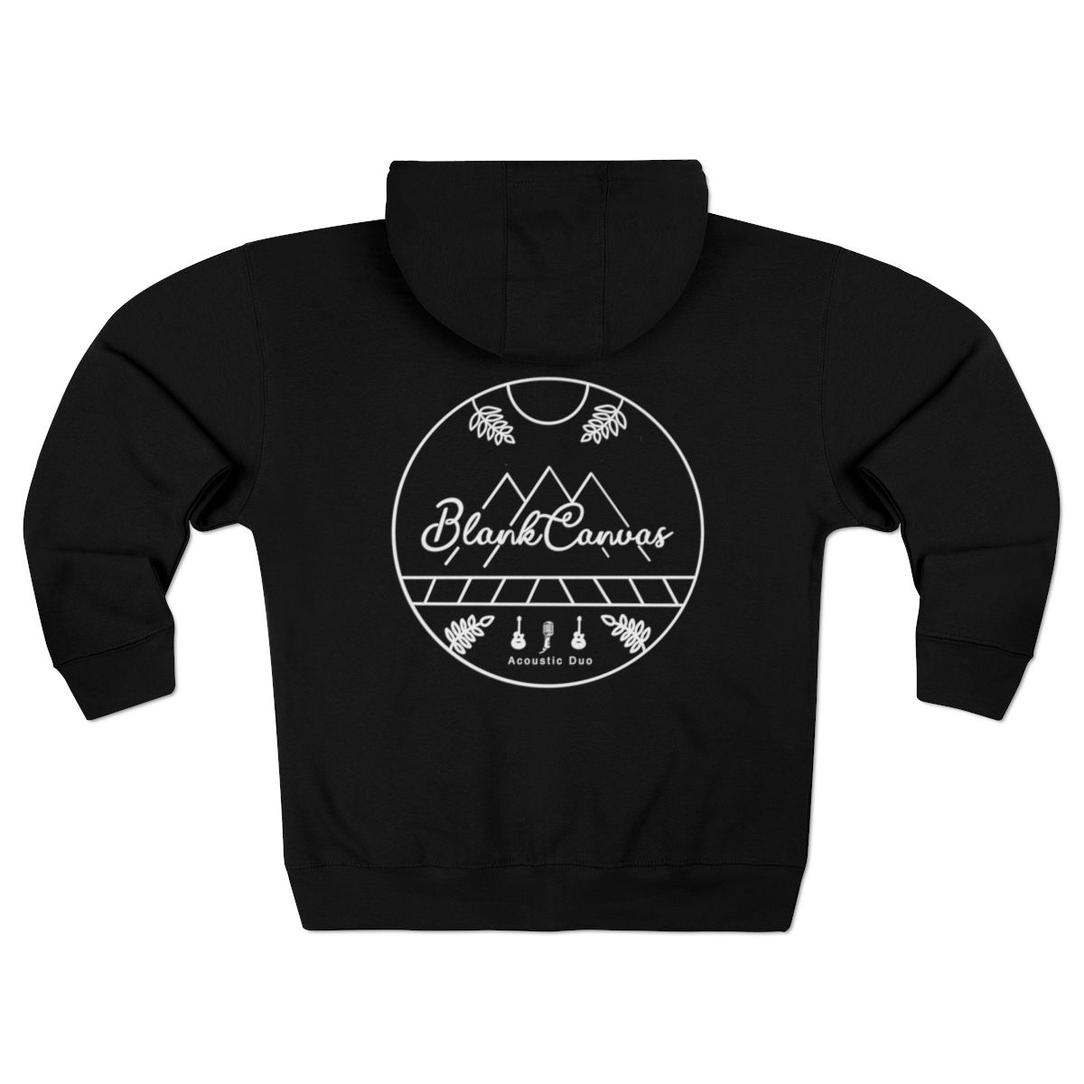 Blank Canvas Circle Design Unisex Premium Full Zip Hoodie
