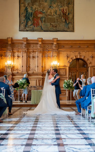 Harlaxton Manor bride and groom portraits