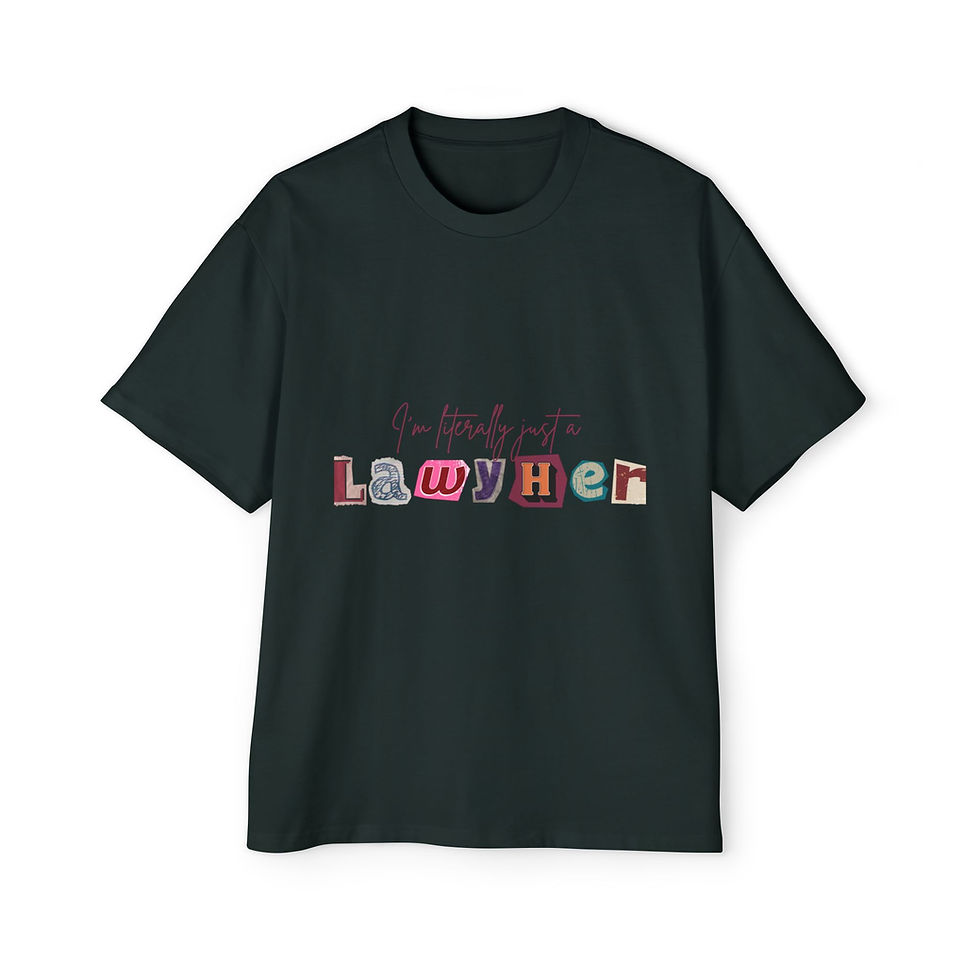 Thumbnail: I'm Literally Just a LawyHer - Heavy Oversized Tee