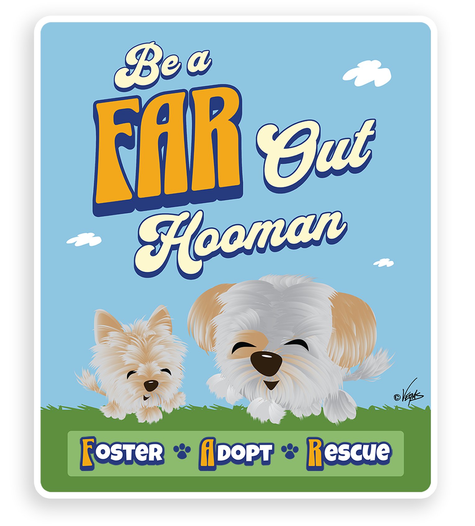 Be a Far Out Hooman Vinyl Sticker