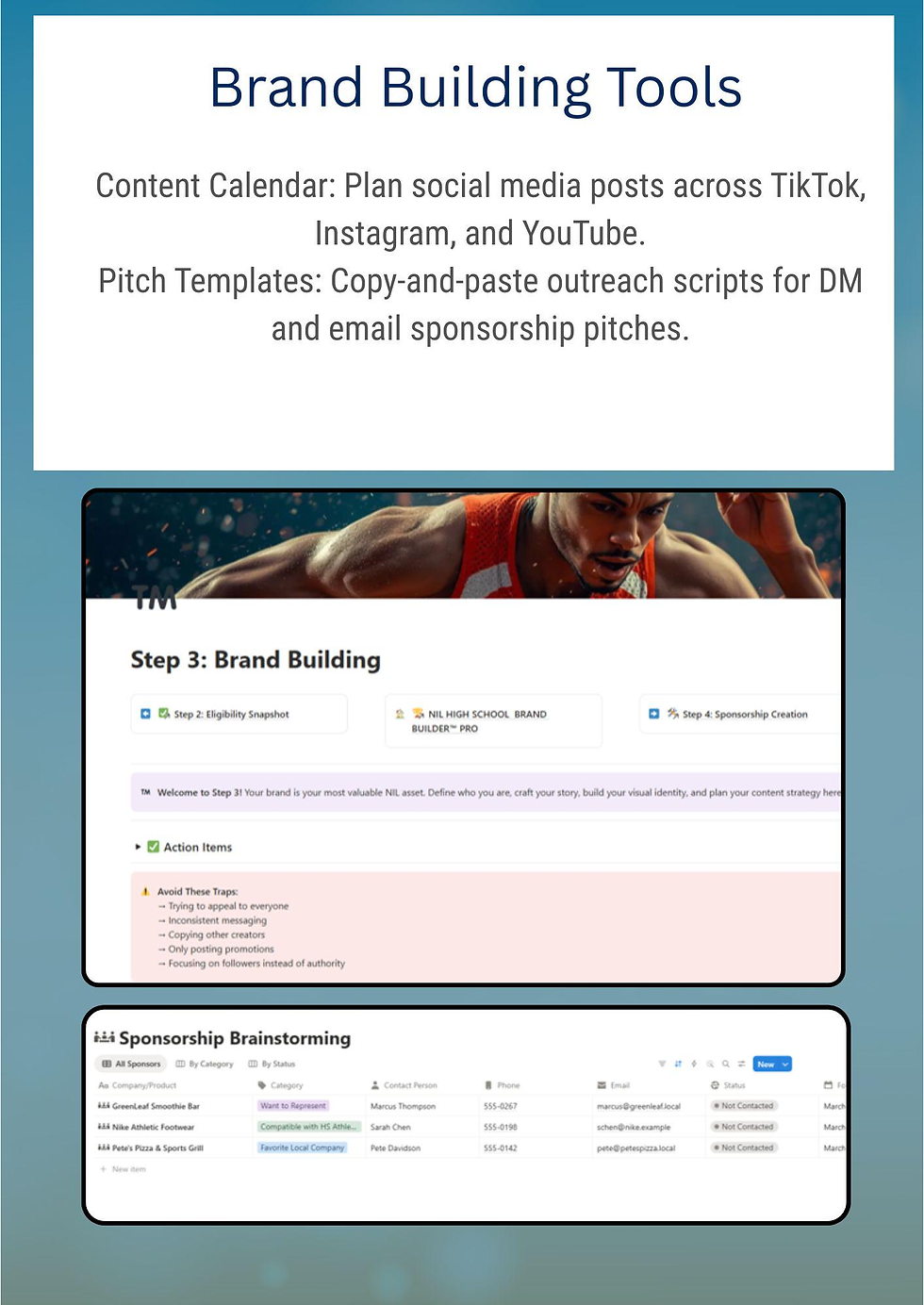 Thumbnail: High School Edition: (NIL) Athlete Brand Building Notion Planner